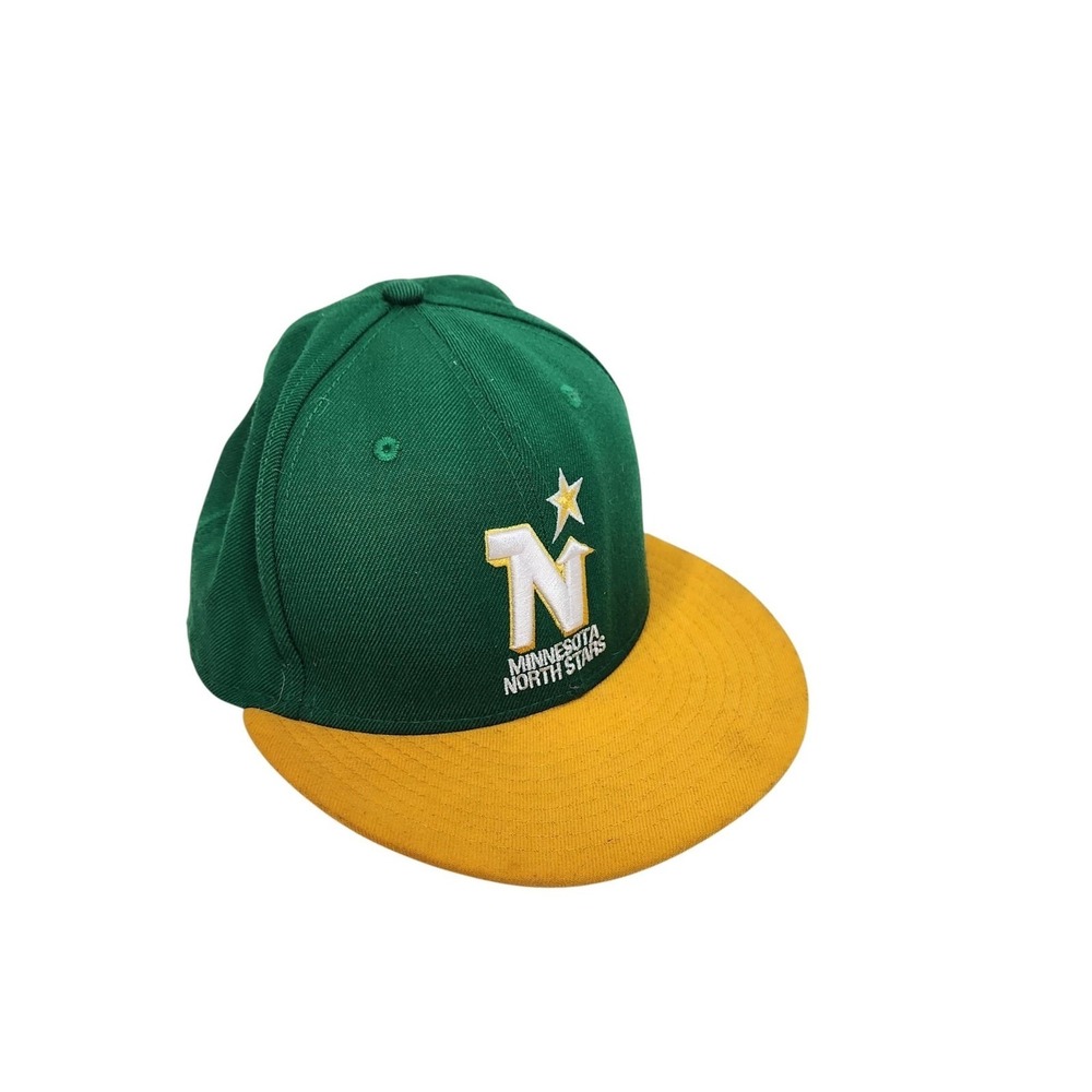 Minnesota North Stars Hat Cap Fitted Mens 6 7/8 Green NHL Hockey 59FIFTY New Era